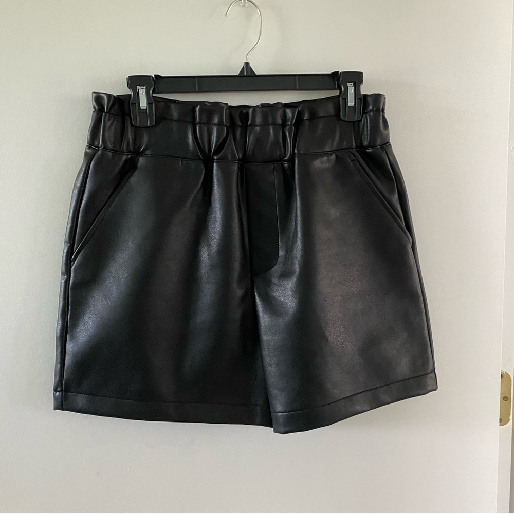 Bagatelle Vegan Leather Paperbag Shorts